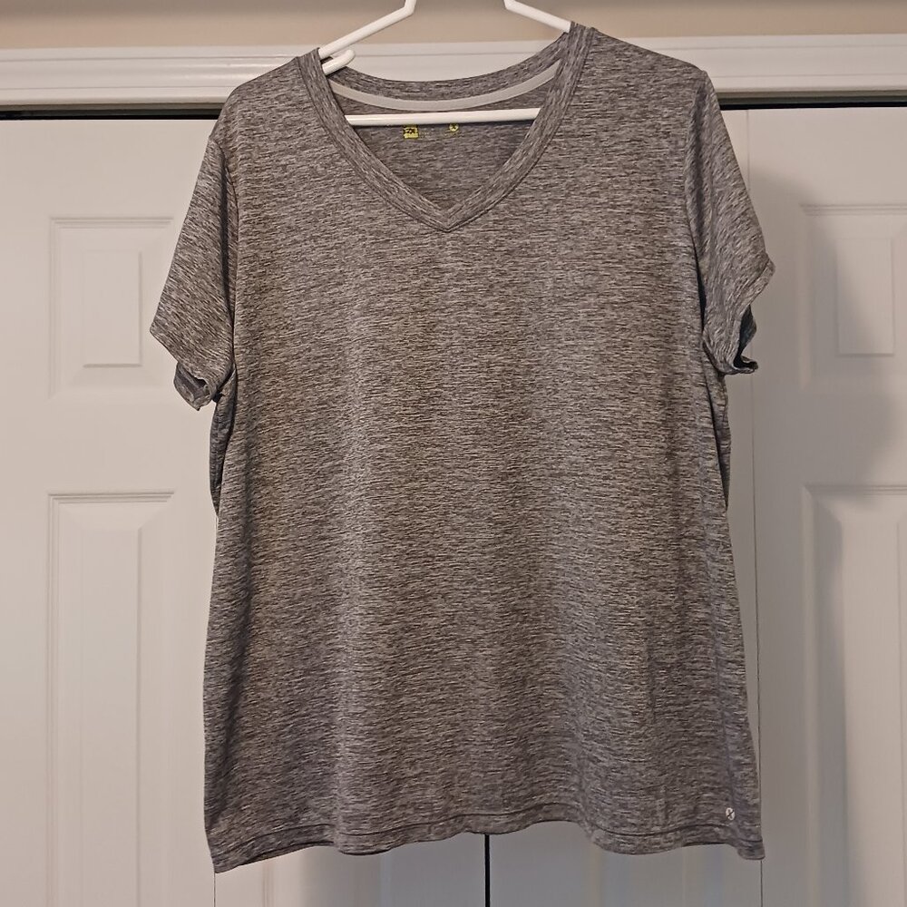 #150 3/$18 - Xersion Gray Short Sleeve Top Size 2X